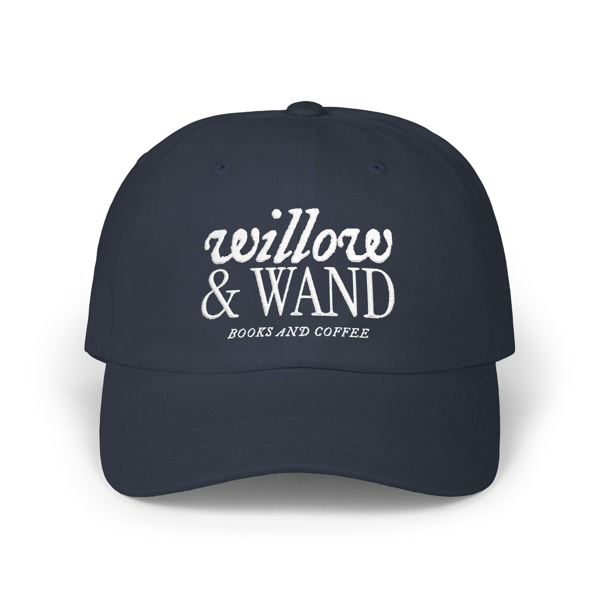 Classic Dad Cap - Retro Embroidered 'Anchored & Loved' White Cotton Baseball Hat