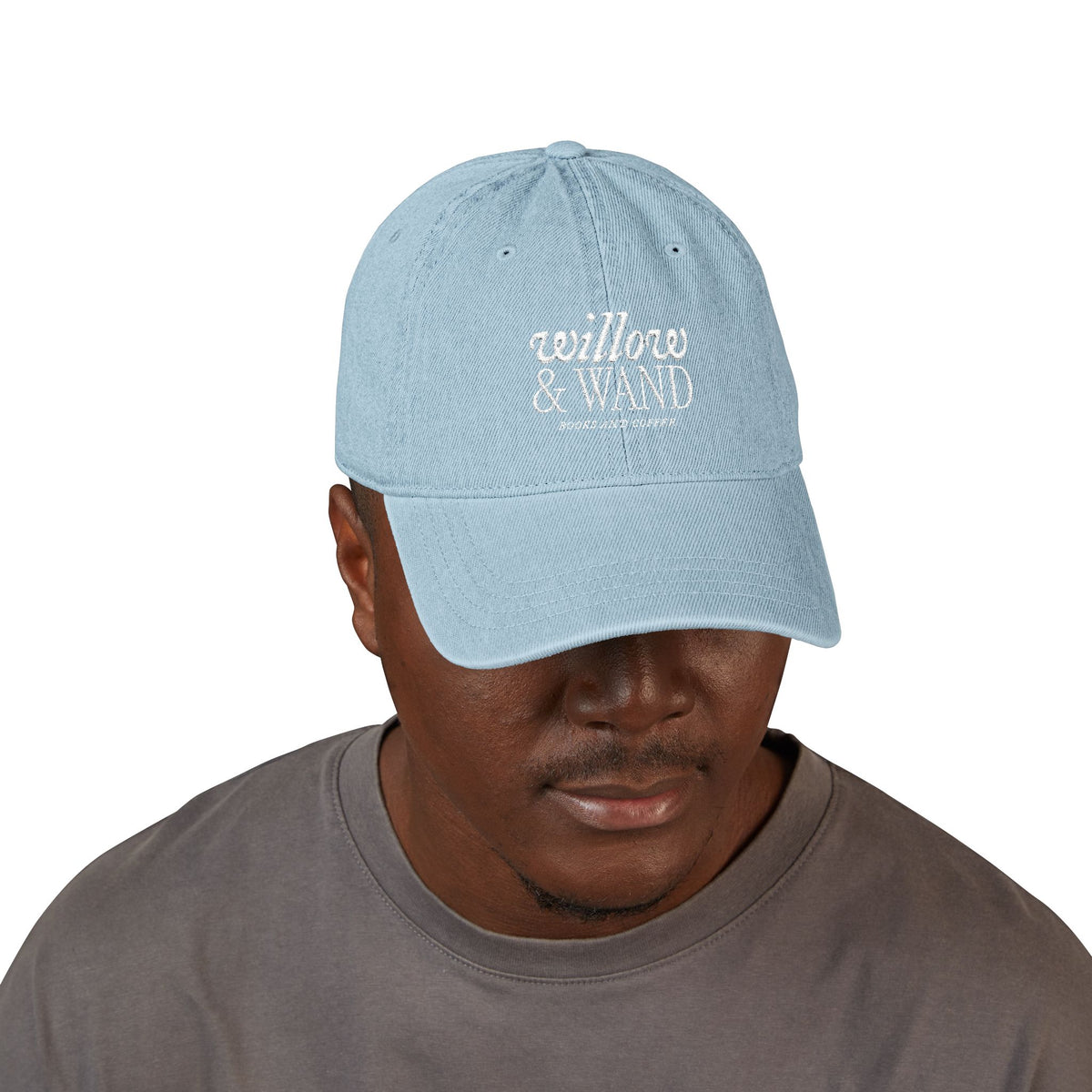 Willow & Wand Embroidered Denim Hat — Vintage Dad Cap