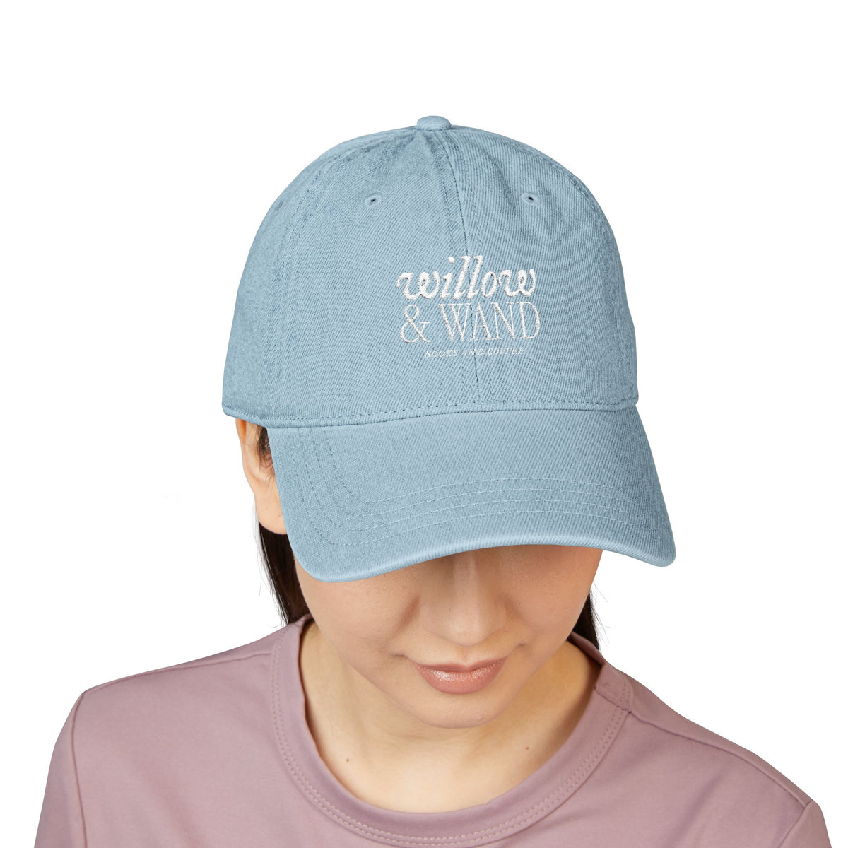 Willow & Wand Embroidered Denim Hat — Vintage Dad Cap