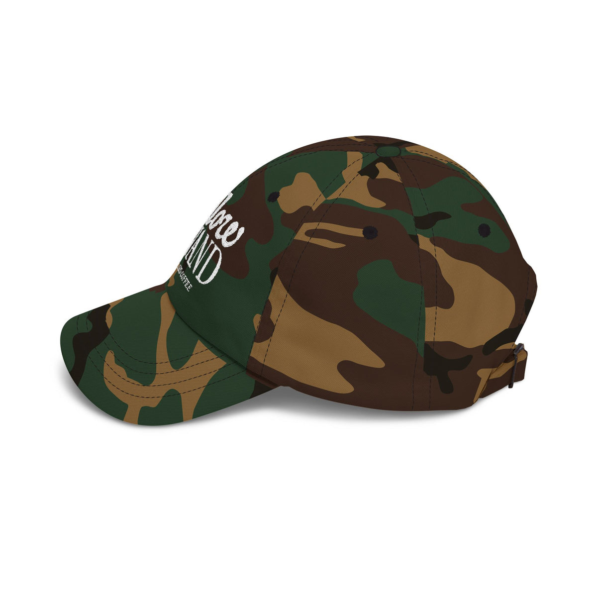Classic Dad Cap - Retro Embroidered 'Anchored & Loved' White Cotton Baseball Hat