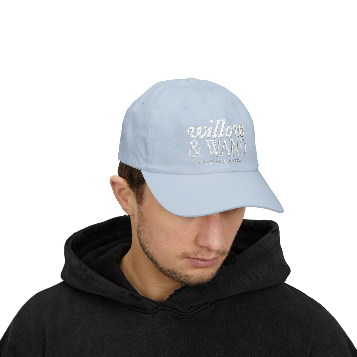 Classic Dad Cap - Retro Embroidered 'Anchored & Loved' White Cotton Baseball Hat