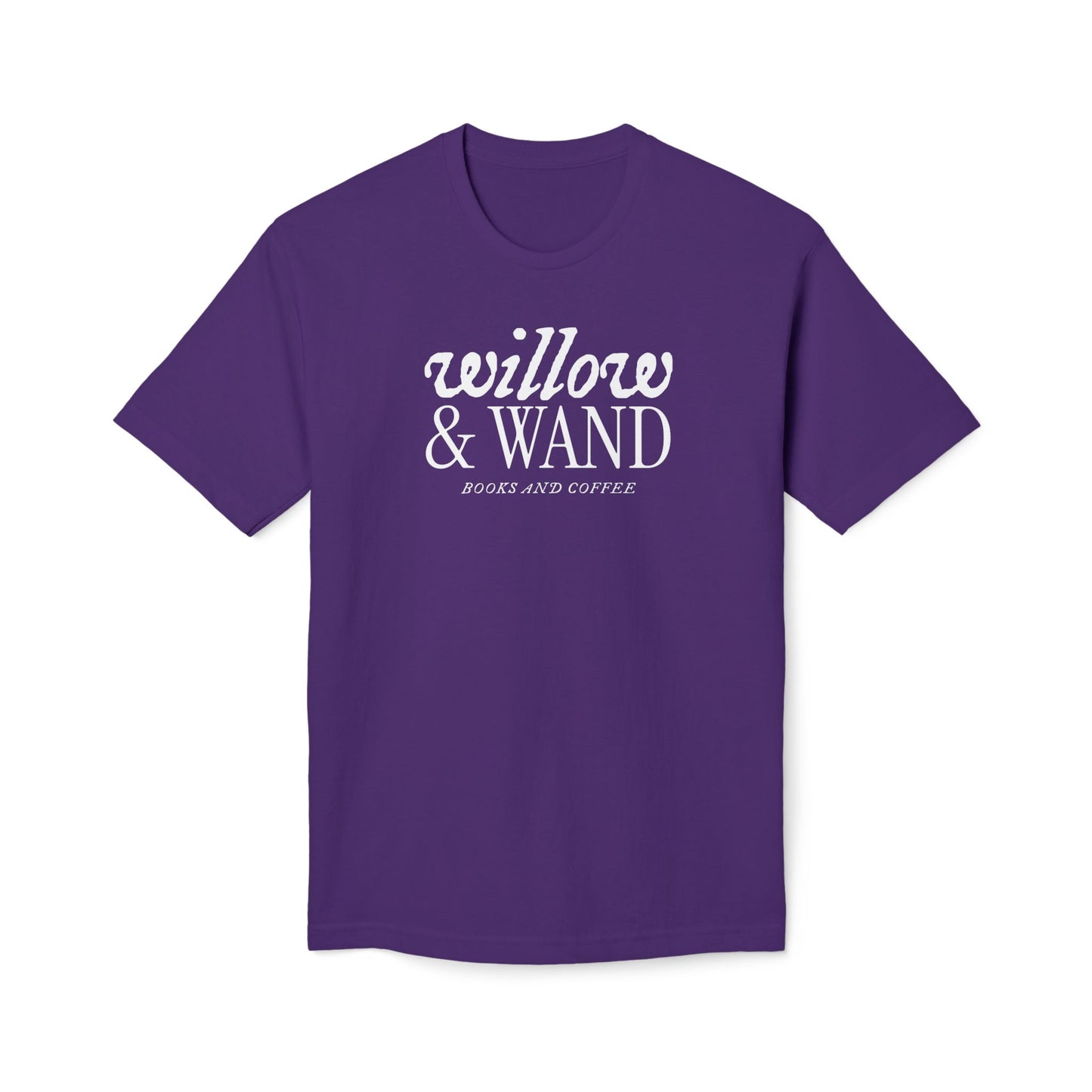 Midweight T‑Shirt — "Willow & Wand: Books and Coffee" Graphic Tee