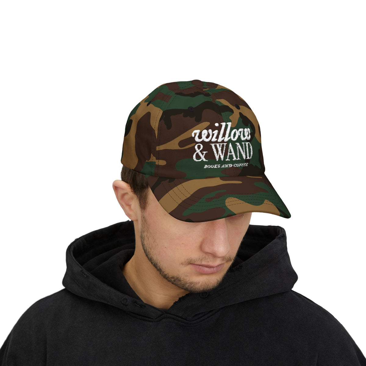 Classic Dad Cap - Retro Embroidered 'Anchored & Loved' White Cotton Baseball Hat