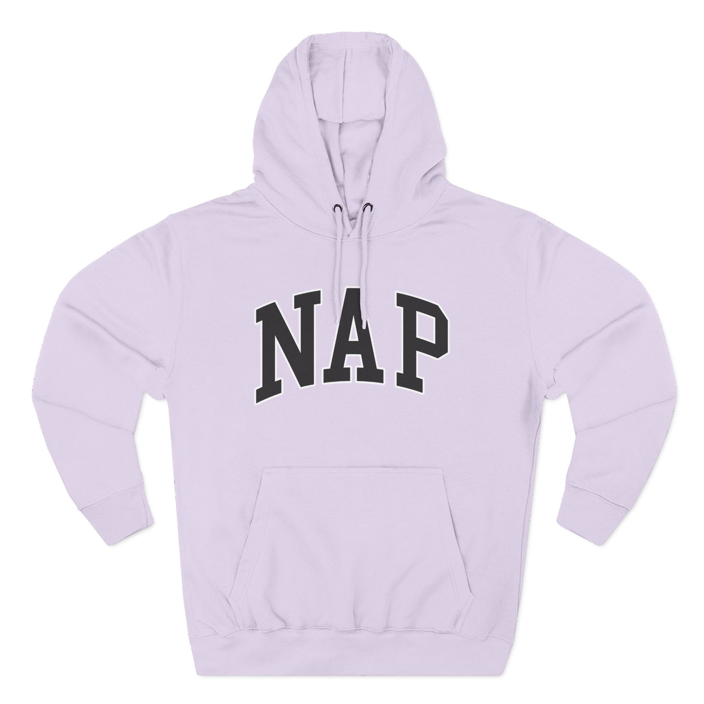 NAP Hoodie — Cozy Fleece Pullover with Collegiate Text