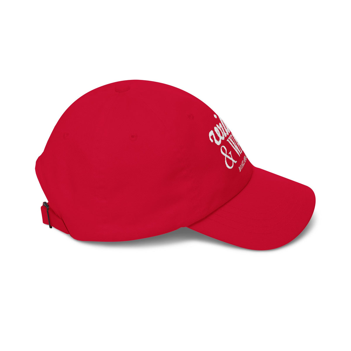 Classic Dad Cap - Retro Embroidered 'Anchored & Loved' White Cotton Baseball Hat