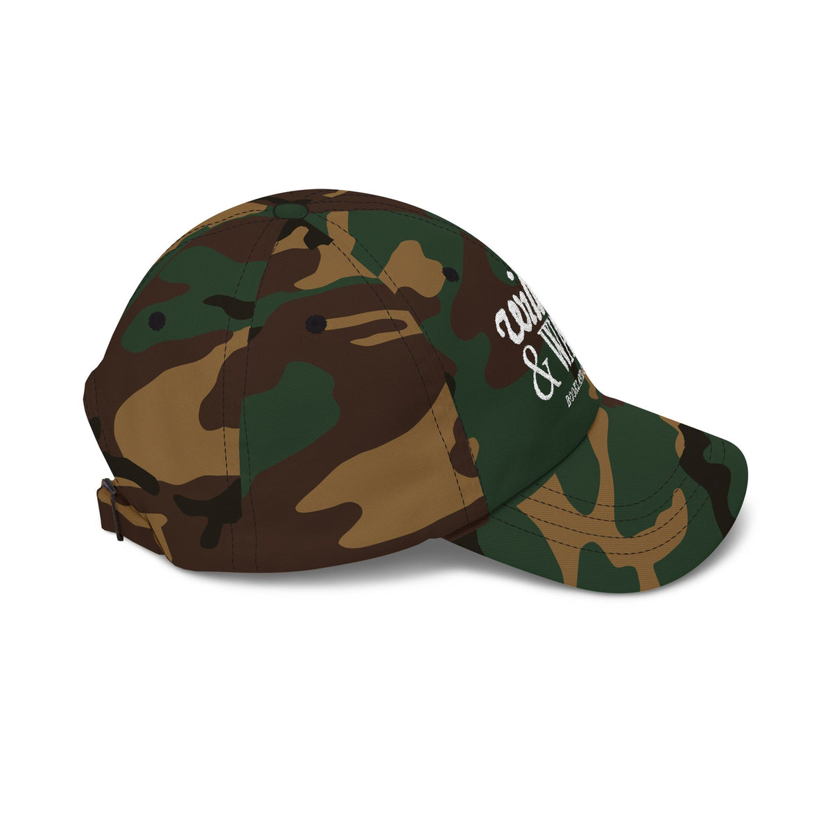 Classic Dad Cap - Retro Embroidered 'Anchored & Loved' White Cotton Baseball Hat