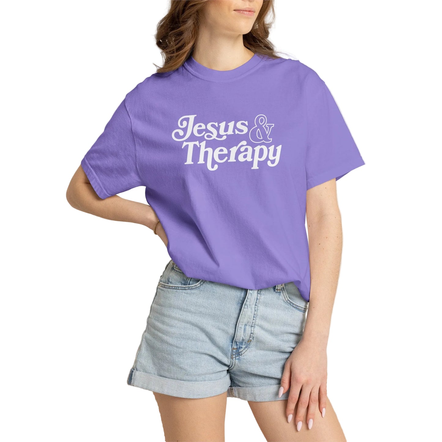Jesus & Therapy T-Shirt — Faith-Based Christian Tee