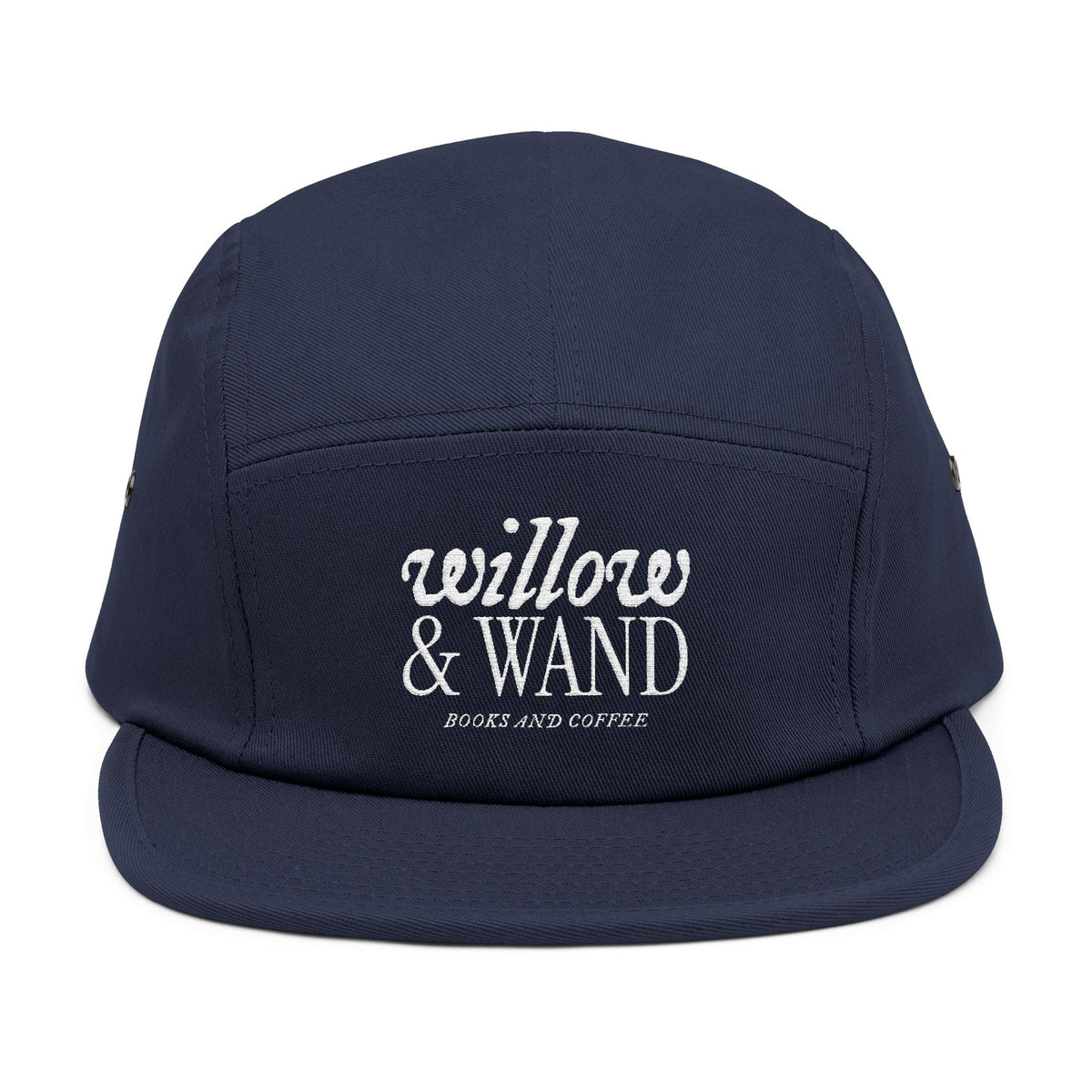 Willow & Wand Embroidered 5-Panel Cap – Casual Tan Hat with Script Logo