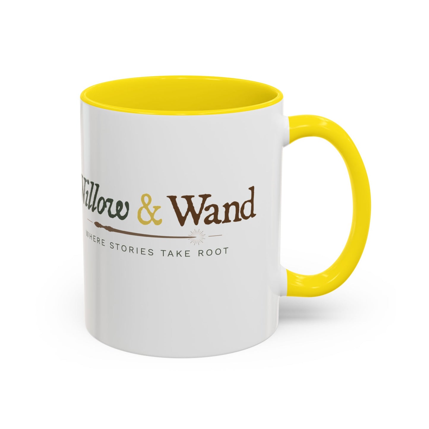 Willow & Wand Accent Coffee Mug — 'Where Stories Take Root'