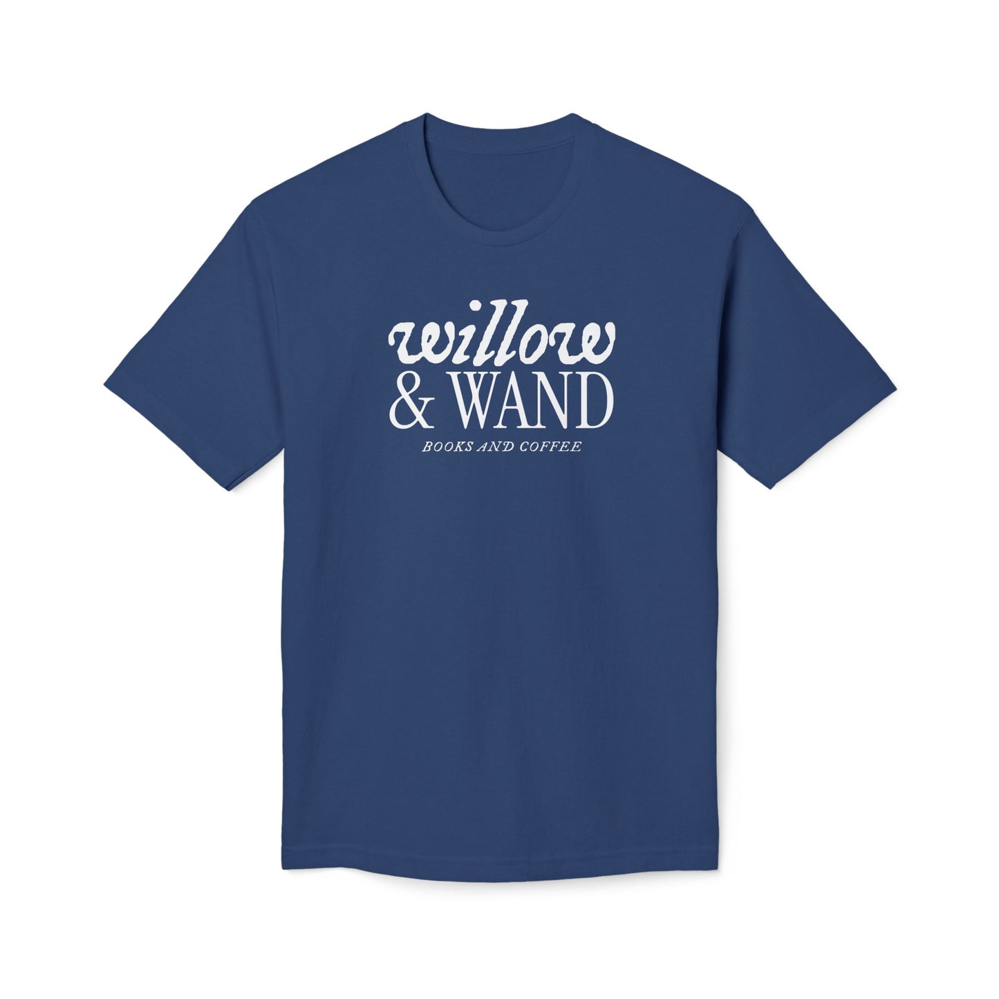 Midweight T‑Shirt — "Willow & Wand: Books and Coffee" Graphic Tee