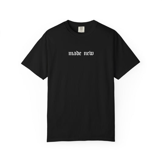 Embroidered “Made New” Christian T-Shirt — Stylish Oversized Tee