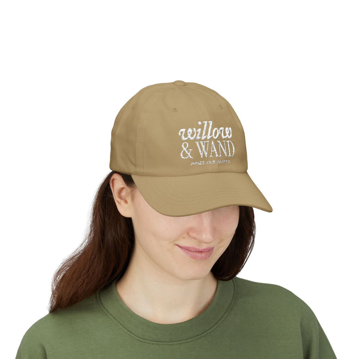 Classic Dad Cap - Retro Embroidered 'Anchored & Loved' White Cotton Baseball Hat